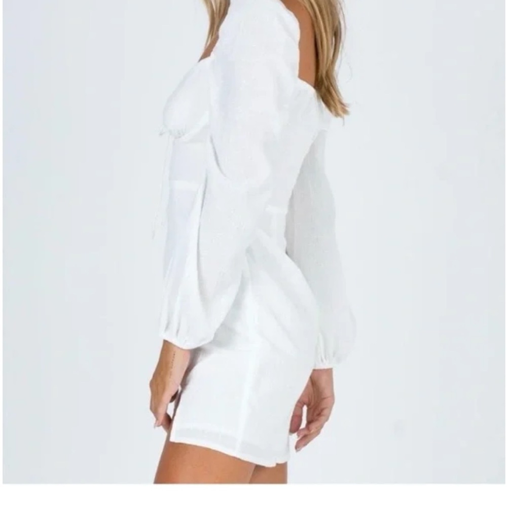 Princess Polly White Long Sleeve Dress - Picture 2 of 4